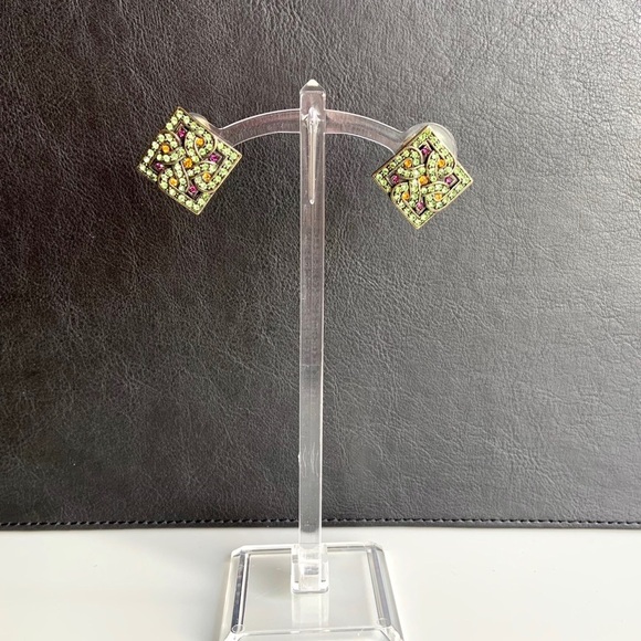 LaVintage retro sparkle clip earrings - Picture 4 of 6